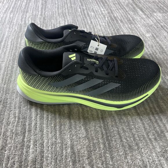 Adidas Supernova Rise M Shoes Men’s 10.5 Black Green Running Cushion Lightweight - Picture 1 of 10